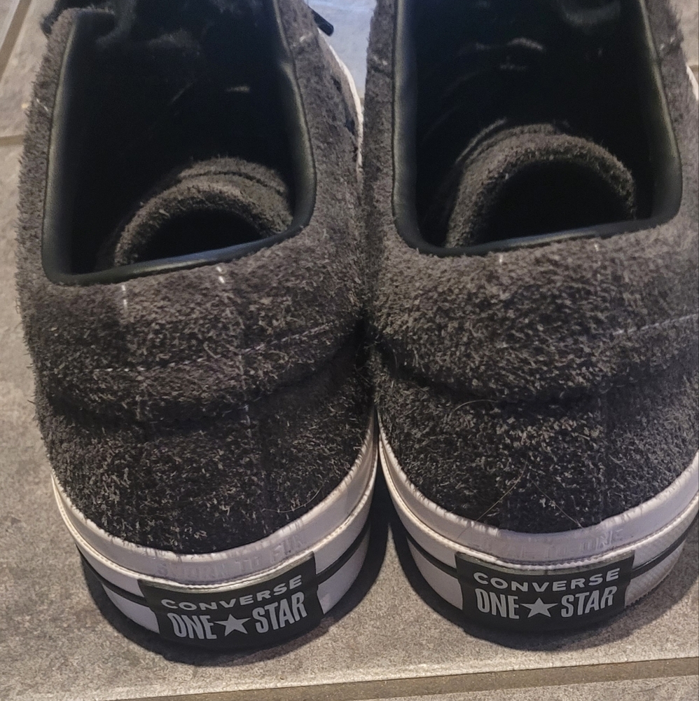 Converse One Star limited grey suede black star Retro style Sneaker Sz 9 / 11 - Picture 2 of 5